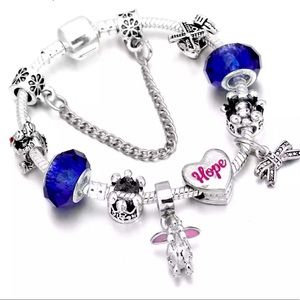 New Disney 925 Silver Charm Bracelet